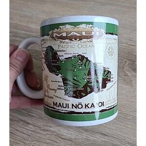 Maui No Ka Oi  Mug* Maui Map*The Best ABC Stores 2013* Hawaiian Islands* 10 oz